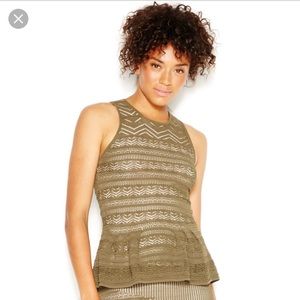 Rachel Roy Lace Peplum Top